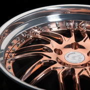 AG Luxury AGL28 polished rose gold forged wheel