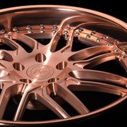 AG Luxury AGL28 brushed polished rose gold forged wheel