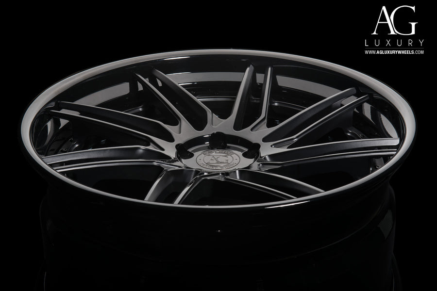 AG Luxury AGL28 gloss black 3-piece forged wheel