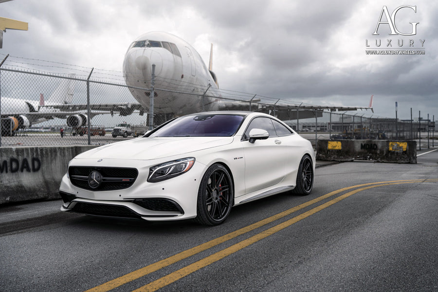 Mercedes-Benz S63 AMG Coupe on AG Luxury AGL28 forged wheels in matte black finish