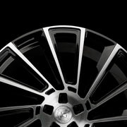 AG Luxury AGL29 brushed gloss black forged wheel - view 3
