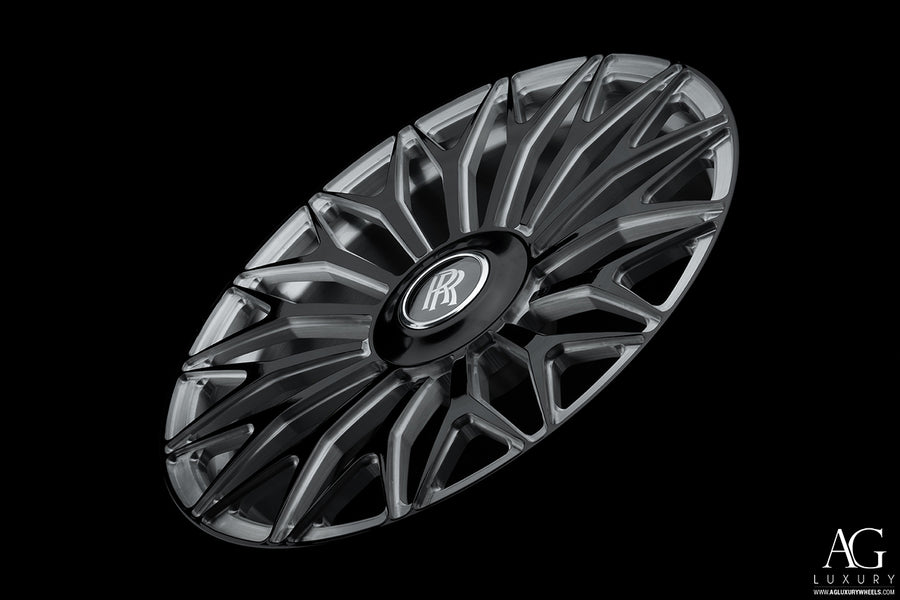 AG Luxury AGL30 brushed gloss black forged wheel
