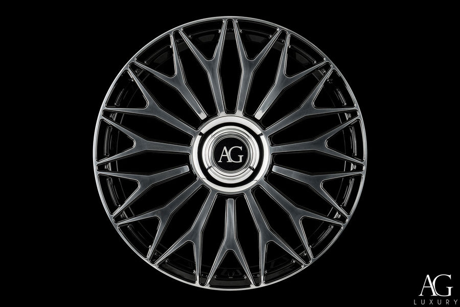 AG Luxury AGL30 polished gloss black monoblock forged wheel