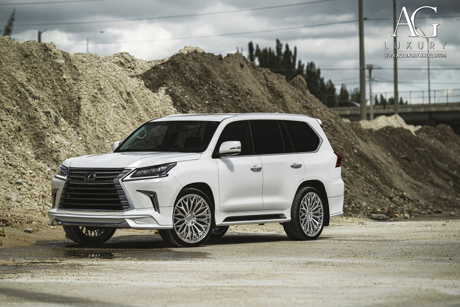 Lexus LX570 on AG Luxury AGL30 forged wheels in gloss black finish