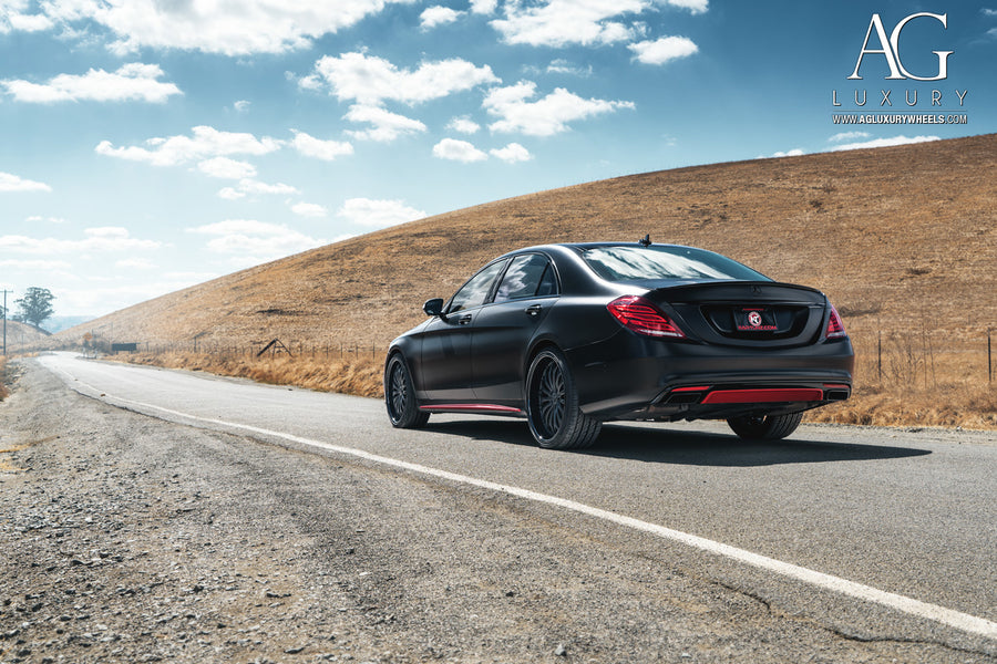 Mercedes-Benz S550 on AG Luxury AGL30 forged wheels in matte black finish