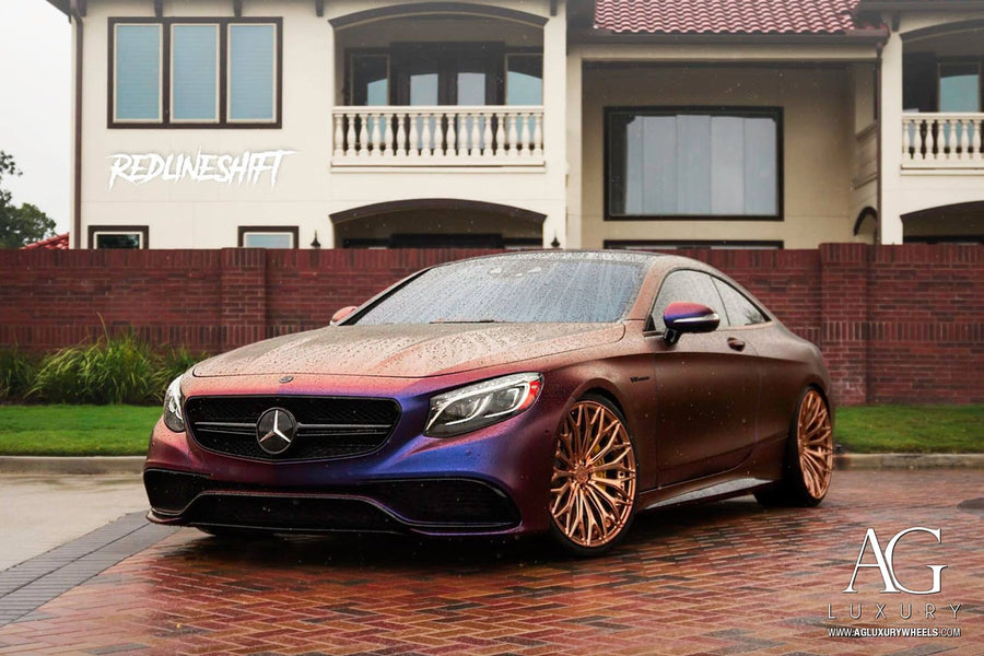 Mercedes-Benz S63 AMG on AG Luxury AGL30 forged wheels in polished / gloss black finish
