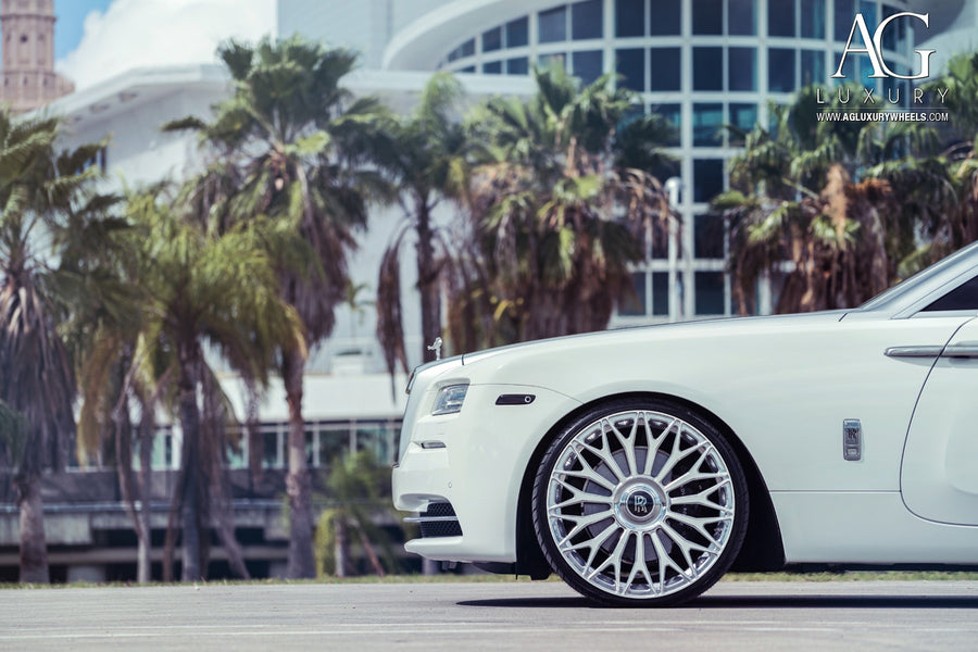 Rolls-Royce Wraith on AG Luxury AGL30 forged wheels in polished / gloss white finish