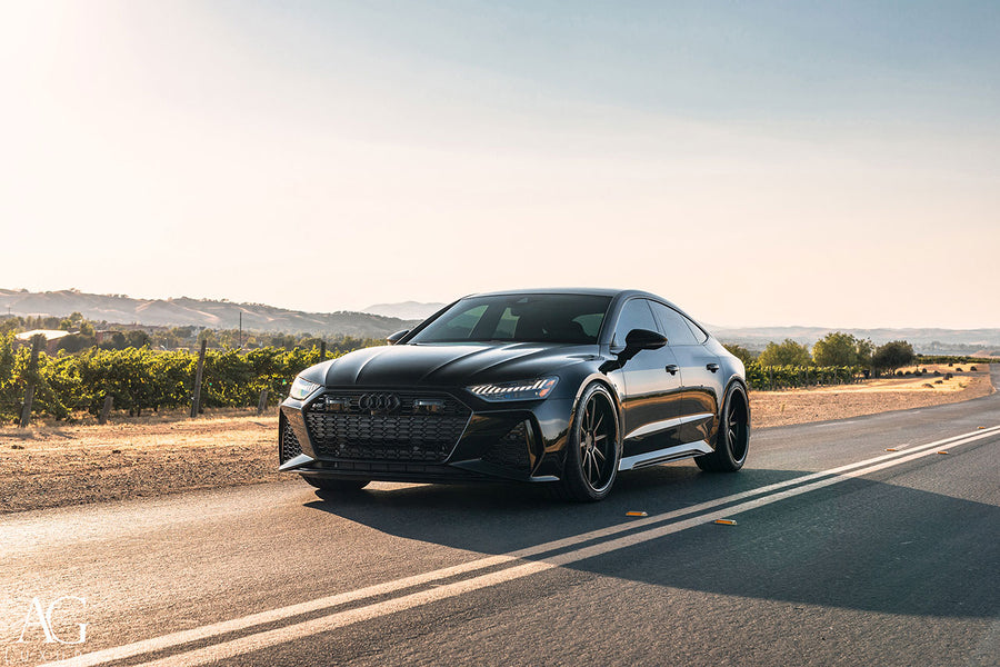 Audi RS7 on AG Luxury AGL31 forged wheels in matte black finish