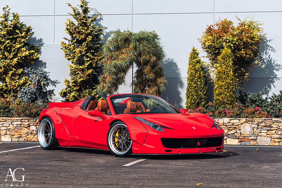 Ferrari 458 Liberty Walk on AG Luxury AGL31 forged wheels in brushed / candy finish
