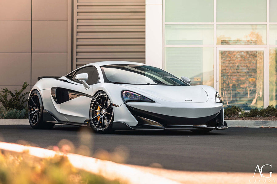 McLaren 600LT on AG Luxury AGL31 forged wheels in gloss black finish