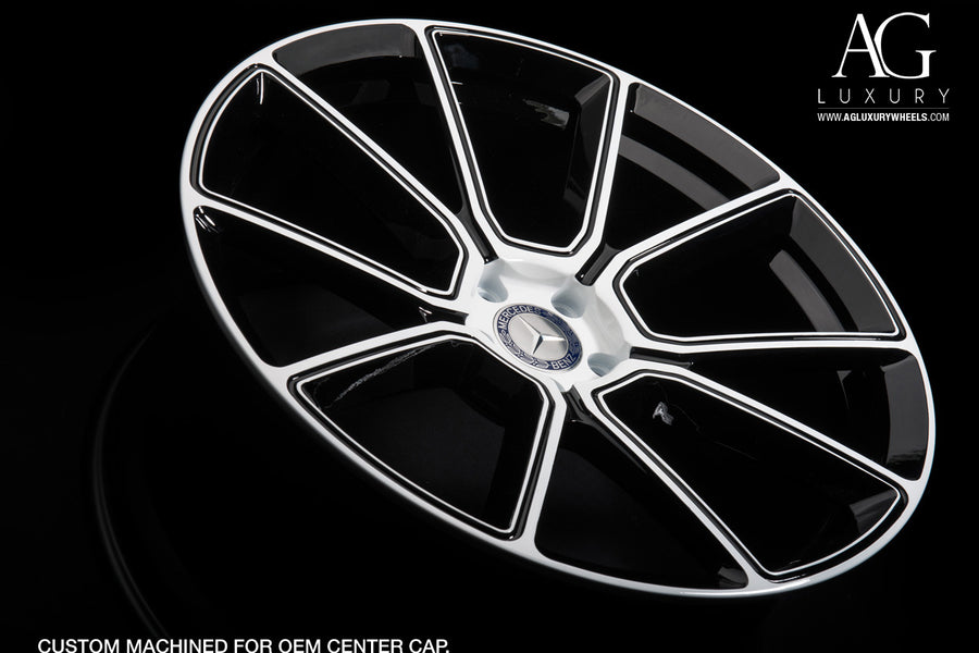AG Luxury AGL33 gloss white monoblock forged wheel - view 2
