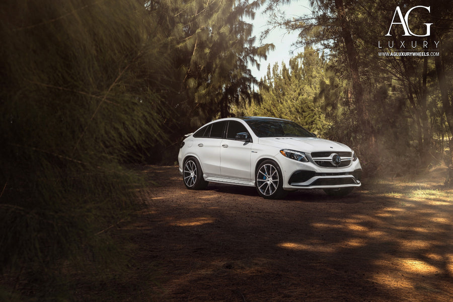 Mercedes-Benz AMG GLE63 on AG Luxury AGL33 forged wheels in gloss white finish