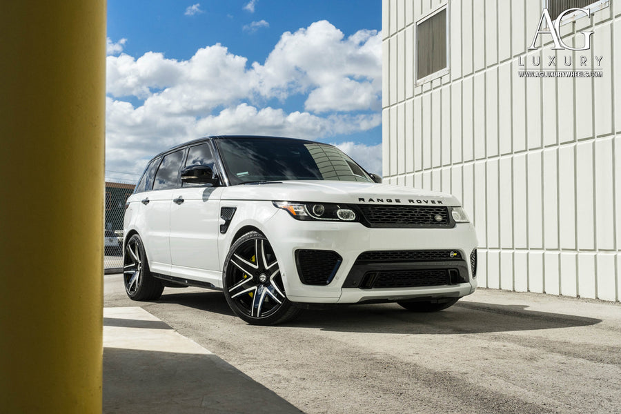 Land Rover Range Rover SVR on AG Luxury AGL34 forged wheels in gloss black finish