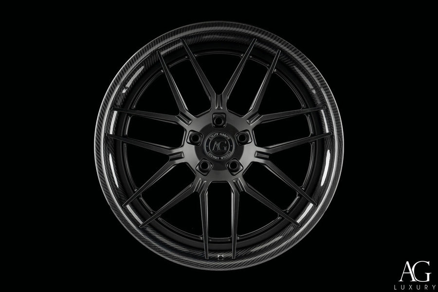 AG Luxury AGL35-ND matte black carbon fiber forged wheel