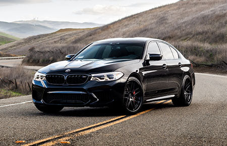 BMW M5 on AG Luxury AGL35-ND forged wheels in matte black finish