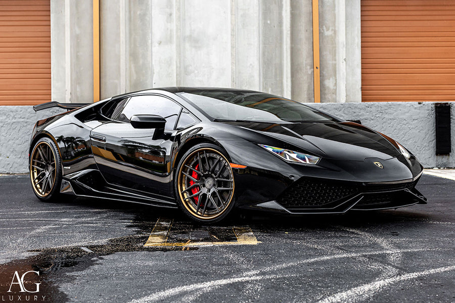 Lamborghini Huracan on AG Luxury AGL35-ND forged wheels in polished / copper finish