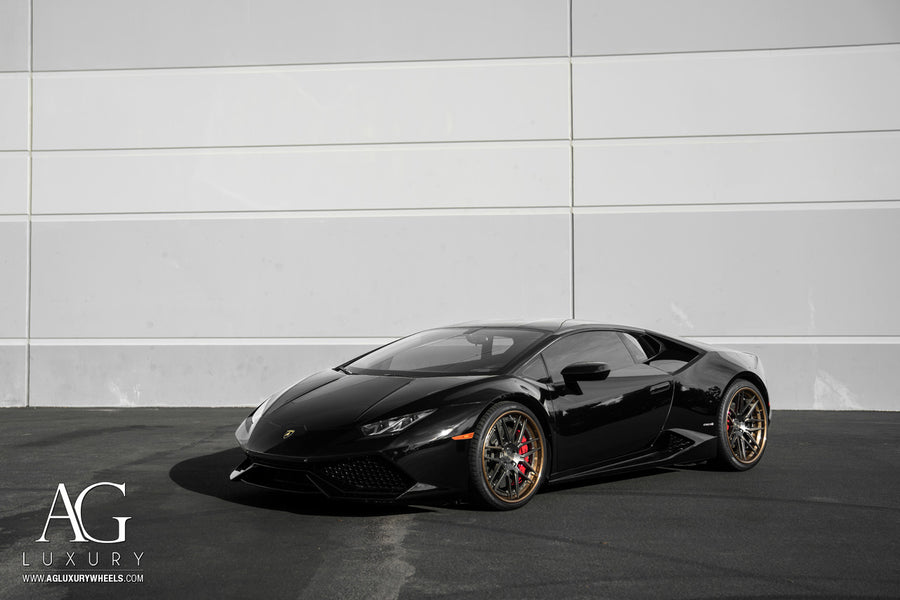 Lamborghini Huracan on AG Luxury AGL35-ND forged wheels in brushed / polished finish