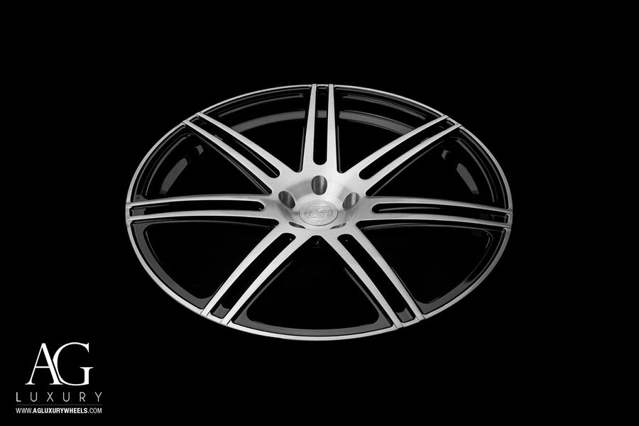 AG Luxury AGL36 brushed gloss black monoblock forged wheel