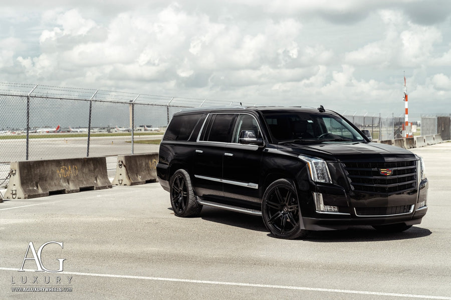 Cadillac Escalade EXT on AG Luxury AGL36 forged wheels in gloss black finish
