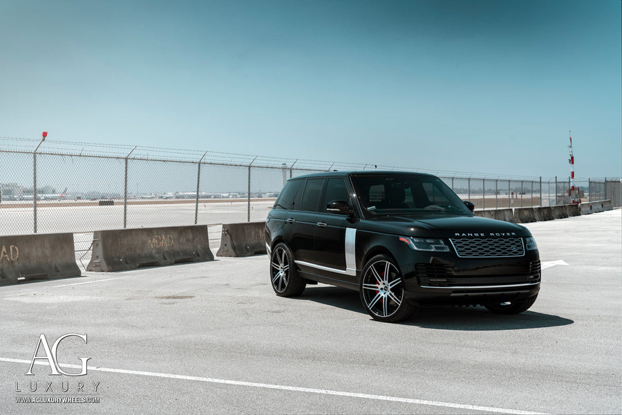 Land Rover Range Rover on AG Luxury AGL36 forged wheels in brushed / gloss black finish