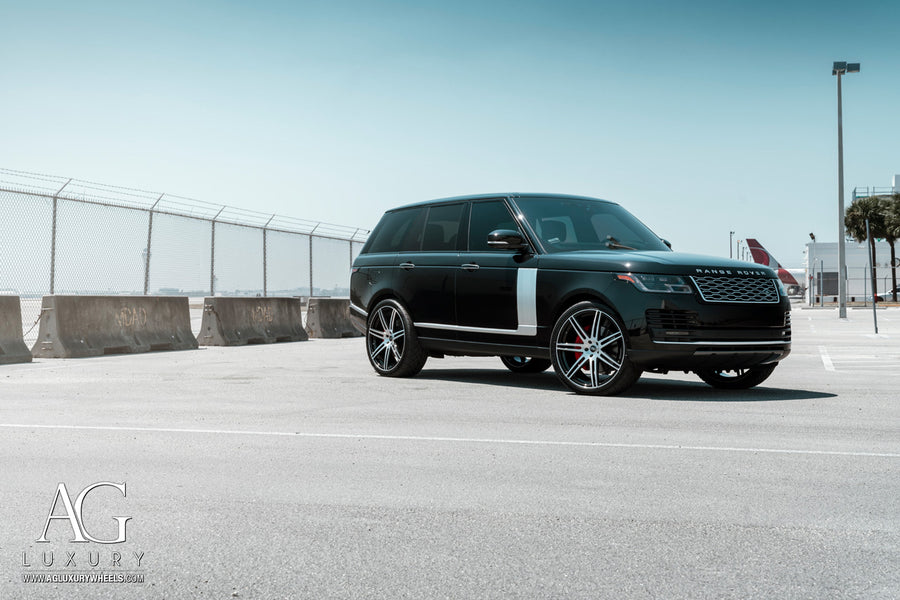 Land Rover Range Rover on AG Luxury AGL36 forged wheels in brushed / gloss black finish - view 2