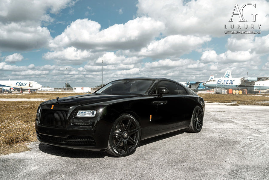 Rolls-Royce Wraith on AG Luxury AGL36 forged wheels in gloss black finish