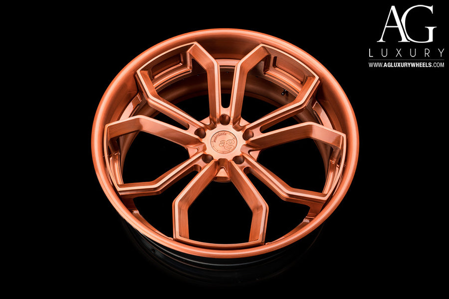 AG Luxury AGL37 brushed copper candy 3-piece forged wheel