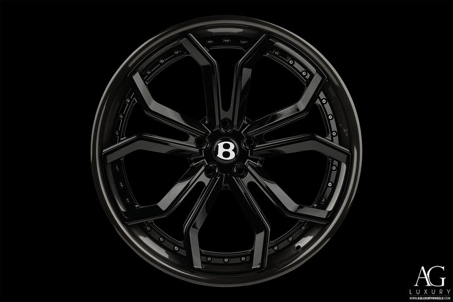 AG Luxury AGL37 polished gloss black candy forged wheel