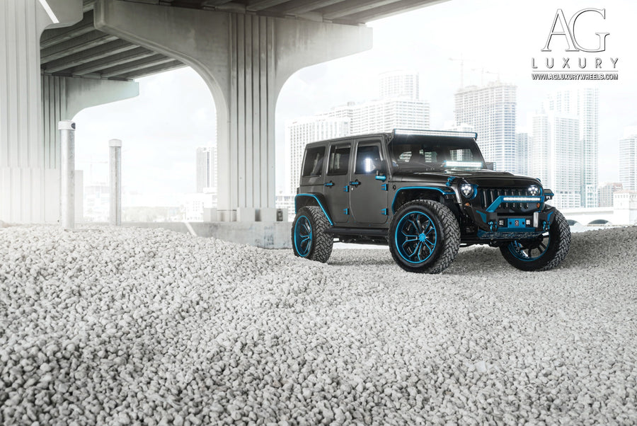 Jeep Wrangler on AG Luxury AGL37 forged wheels