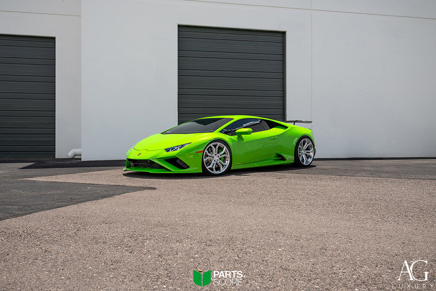 Lamborghini Huracan EVO on AG Luxury AGL37 forged wheels in brushed finish