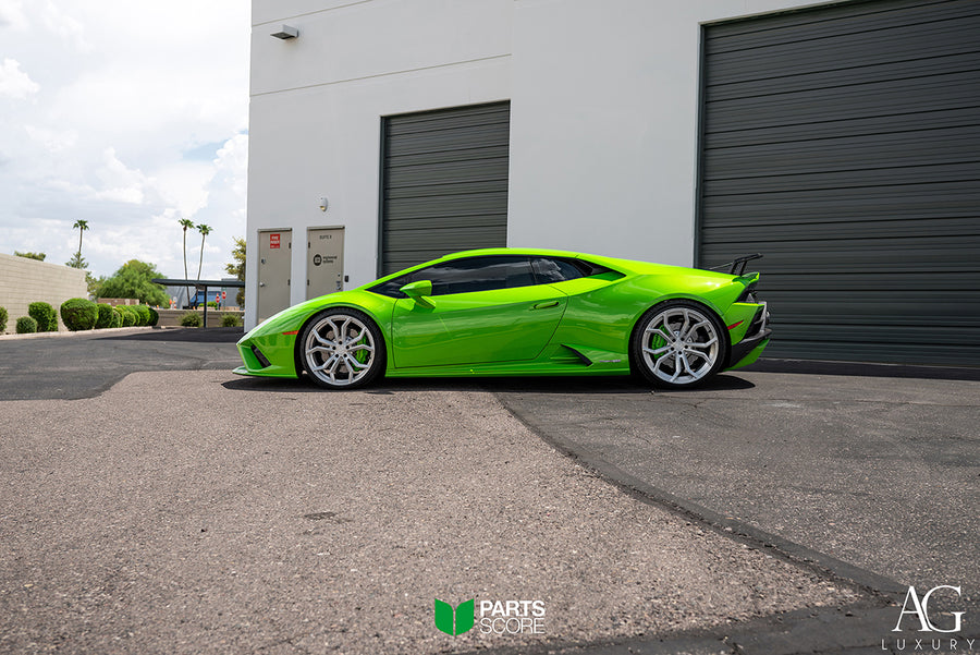 Lamborghini Huracan EVO on AG Luxury AGL37 forged wheels in brushed finish - view 2