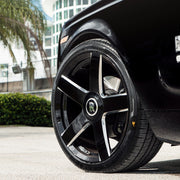 Rolls-Royce Phantom Drophead Coupe on AG Luxury AGL38-RR forged wheels in polished / gloss black finish - view 3