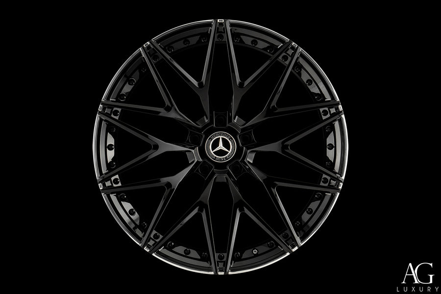 AG Luxury AGL40 polished gloss black duo-block forged wheel