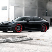 Porsche Panamera on AG Luxury AGL40 forged wheels in brushed / gloss black finish