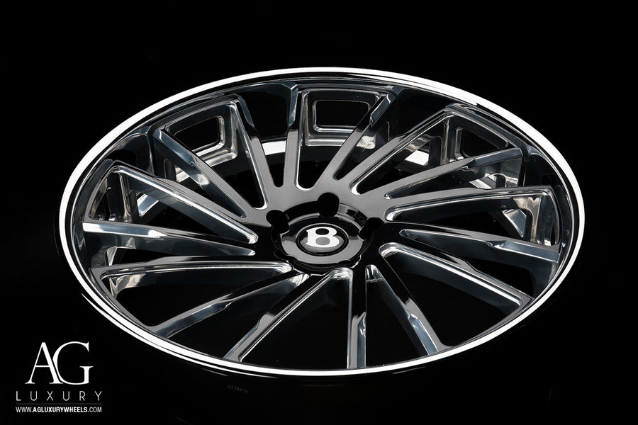 AG Luxury AGL41 gloss black 3-piece forged wheel - view 2