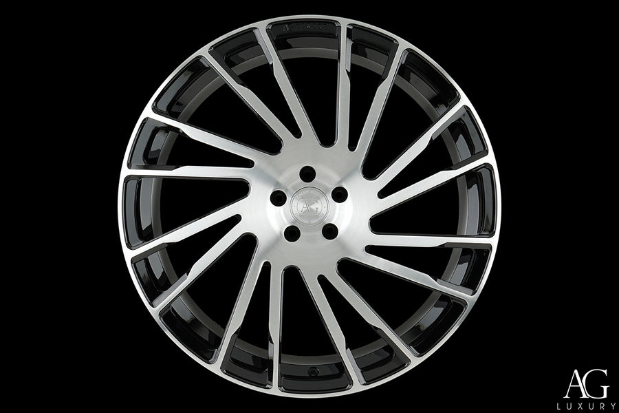 AG Luxury AGL41 brushed gloss black monoblock forged wheel