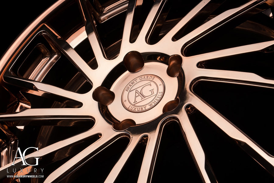 AG Luxury AGL41 polished copper 3-piece forged wheel
