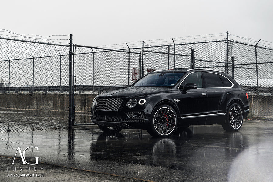 Bentley Bentayga on AG Luxury AGL41 forged wheels in polished / gloss black finish - view 2