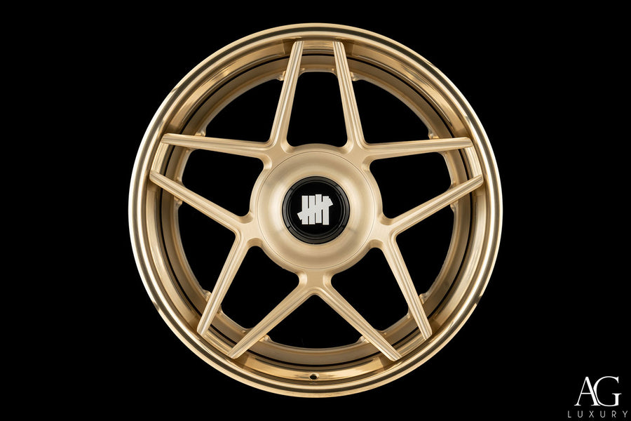AG Luxury AGL42 brushed polished champagne forged wheel