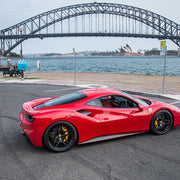 Ferrari 488 on AG Luxury AGL42 forged wheels in matte black finish