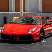 Ferrari 488 on AG Luxury AGL42 forged wheels in gloss black finish