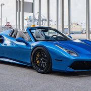 Ferrari 488 on AG Luxury AGL42 forged wheels in matte black finish