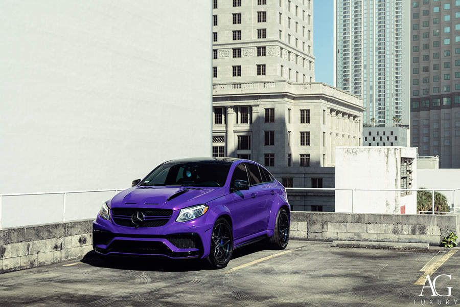 Mercedes-Benz GLE63 AMG Coupe on AG Luxury AGL42 forged wheels in gloss black finish