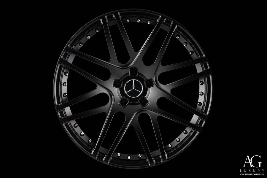 AG Luxury AGL44 matte black duo-block forged wheel
