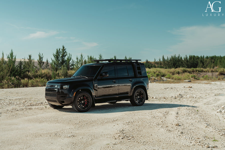 Land Rover Defender on AG Luxury AGL44 forged wheels in gloss black finish