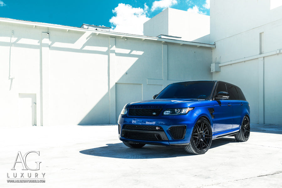 Land Rover Range Rover SVR on AG Luxury AGL44 forged wheels in gloss black finish