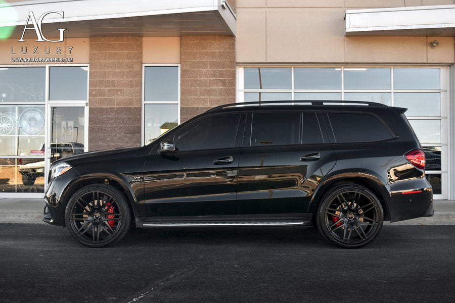 Mercedes-Benz GLS43 AMG on AG Luxury AGL44 forged wheels in matte black finish
