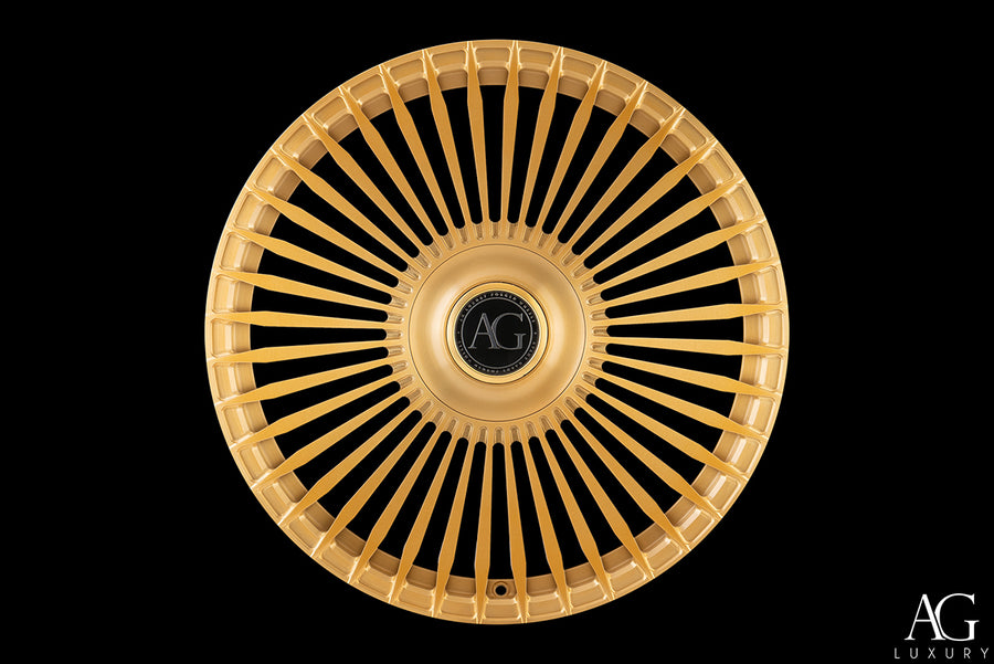 AG Luxury AGL45 brushed gold monoblock forged wheel