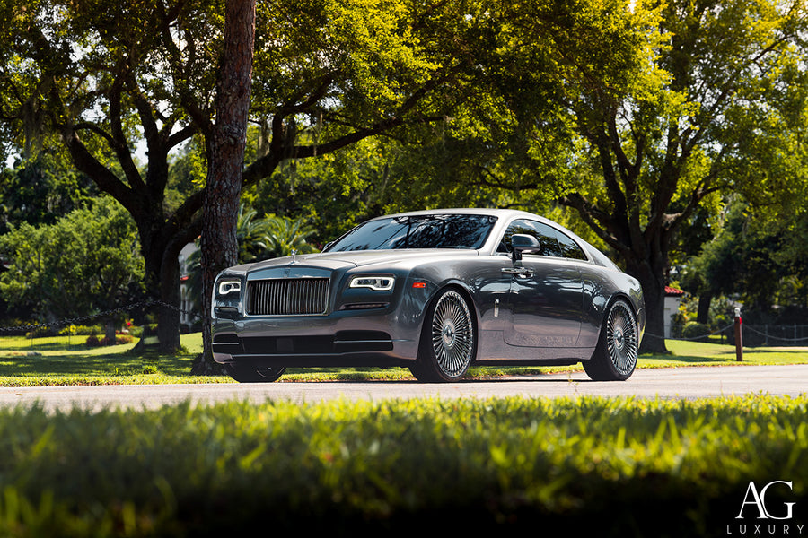 Rolls-Royce Wraith on AG Luxury AGL45 forged wheels in chrome finish