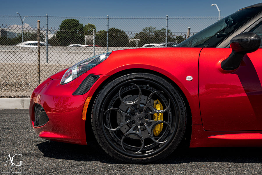 AG Luxury AGL46 brushed gloss black forged wheel